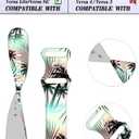 Watch Bands Compatible for Versa 2/ Versa/Versa Lite Bands for Women Men, Soft Silicone Cute Fadeless Sport Strap Replacement for Versa SE Lite,Tropical Summer Palm