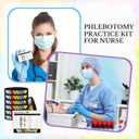 Landical 40 Sets Nurse Week Gift 2026 Phlebotomy Essentials Order of Draw Badge Card and Silicone Bracelets Phlebotomist Practice Kit for Student Nursing School Class Supplies Graduation Gift