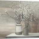 Modern Farmhouse Wall Art - Floral Canvas Art for Living Room & Bedroom, Dogwood in a Vase - Vintage Country Room Decor, 28x40 Inches