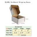RLAVBL 4x4x2 Shipping Boxes Set of 100, White Small Corrugated Cardboard Box, Mailer Box