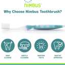 NIMBUS Extra Soft Toothbrushes (Regular Size Head), Periodontist Design Tapered Bristles for Sensitive Teeth & Receding Gums (5 Pack, Colors May Vary)