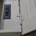 Signature Design by Ashley Bolanburg Farmhouse Chair Side End Table with Outlets and USB Ports, Antique Cream & Brown (Whitewash)