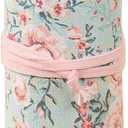 MILISTEN Pencil Wrap Roll Up Case Colored Pen Holder Travel Organizer Pouch with 48 Slots for Colored Pencils (Pink Floral Style)