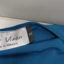 Star Vixen Women's Petite Short Sleeve Ballerina Wrap Dress Teal. PS Size