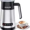 AROMASTER Milk Frother, 4 IN 1 Electric Milk Frother and Steamer for Coffee, Lattes, Cappuccinos, Automatic Hot Dense/Airy Foam & Cold Foam Maker, Ideal for Home, Kitchen and Office Daily Use