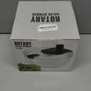 Cambom Salad Spinner Lettuce Spinner, Wash, Spin & Dry Salad Greens, Vegetable Washer Salad Dryer With Rotary Handle for Fruits & Vegetables, High Efficiency Vegetable Spinner Kitchen Gadget 3Qt Black