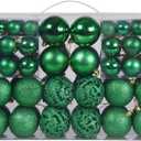 Christmas Balls Tree Ornaments, Shatterproof Christmas Decorations Set with Reusable Hand-held Gift Package for Holiday Xmas Tree Decor (100, Green)