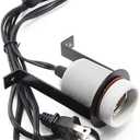 Reptile Ceramic Heat Lamp Holder Pet Heater Bracket for Heat Lamp Bulb 300W(Bulb Not Included) (1 Count (Pack of 1))