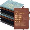 Roowest 10 Pcs Employees Appreciation Gifts Motivational A5 Leather Journal Notepad for Coworker Leadership Teacher Thank You Gift(Classic Color,Team)