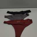 SHARICCA Women Postpartum Period Thongs 4 Layers Leakproof Underwear Panties for teen ladies Multipack (Medium, 3p Midnight)