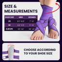 Welnove Drop Foot Brace with Arch Support, AFO Ankle Brace for Walking, Relieves Instability of Lower Limbs by Foot Drop, MS, TBI, Spinal Cord Injury, Cerebral Palsy (Purple, Rigid Support)