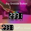 Topski Loud Alarm Clocks for Bedrooms Heavy Sleepers, Plug-in Digital Bedside Clock with RGB Night Light, Large Display, Dual Alarm, Snooze, Dimmable, 3 Volumes