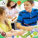 30 Pack-210+ Piece Sports Stationery Gift Set, Valentines Day Gifts Cards for Kids Classroom Exchange Prize, Valentine's Sports Party Favors with Cards Cups Pencils Rulers Stickers Erasers