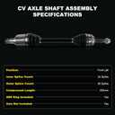 Front Drive Side CV Axle Assembly Fit 2012-2017 for Toyota Camry