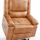 Garvee Power Lift Recliner Chair - Heat and Massage, PU Leather Electric Lift Recliner for Elderly & Mobility Impaired, Adjustable Back and Legs, Heavy Duty Lift Chair for Seniors