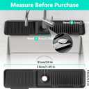 24 Inch Longer Faucet Mat for Kitchen Sink, 5 Slope Fast Self-draining, Kitchen Sink Splash Guard Silicone Sink Faucet Mat Splash Guard Kitchen Sink Area Tidy Splash Faucet Guard Draining Mat