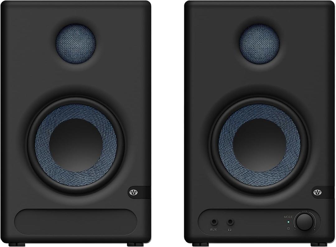 Mufoli 4'' Studio Monitors, 60W Active Monitor Speaker, Bluetooth Bookshelf Speaker with HDMI ARC, USB-C, TRS, RCA, Aux in, EQ & Music/Monitor Mode, for Music Production, Desktop Computer,MF01