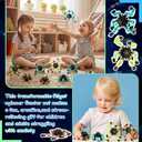 Junkin 24 Pack Sensory Fidget Toys Bulk, Transformable Fidget Spinner Robot Finger Toys, Stress Relief Gyro Spiral Spinners, Classroom Prizes Party Favors Easter Basket Stuffers Gifts for Kids Adults