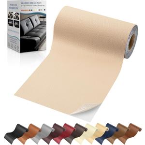 YAFLC Leather Repair Patch for Furniture, 40" x 16" Self Adhesive Leather Repair Kit Vinyl Repair Tape for Car Seat Sofa Jackets Couches Chair  Beige
