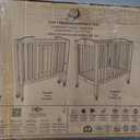 Dream On Me 2-in-1 Portable Mini Crib, Non-Full Size Baby Crib for Small Spaces, 2 Mattress Heights, Compact Travel Design, Includes Mattress, GREENGUARD Gold & BSA Certified, White