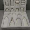 Set of 16 White Ceramic Bud Vases, Minimalist Boho Small Pampas Grass Flower Vase for Farmhouse Home Decor, Wedding Centerpiece, Shelf and Table Decoration