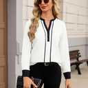 UEAL Womens Dressy Business Casual Blouses Long Sleeve White XXL (White, XXL)