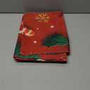 Christmas Table Runners and Placemats Set of 6, Christmas Stockings & Candy Design, Red & Green, Perfect for Holiday Dining, 7-Piece Christmas Table Decoration