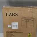 LZRS Adirondack Square Outdoor Side Table with Umbrella Hole, Pool Composite Patio Table,HDPE End Tables for Backyard,Pool, Indoor Companion, Easy Maintenance & Weather Resistant(Black)