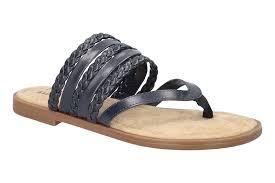 Women's Anji Flat Sandal, Navy, 11W