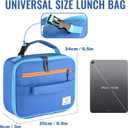 Genteen Lunch Box Kids,Insulated Lunch Bag Kids Boys Girls,Soft Bag Small Cooler Back to School Thermal Meal Tote Kit Lunch Box for School,Work,Outdoor (Blue)