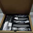 49-Piece Black Silverware Set with Drawer Organizer, Stainless Steel Cutlery for 8 with Matte Steak Knives, Forks, Spoons - Dishwasher Safe