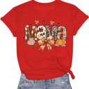 All American Mama Patriotic Shirt- Bow Holiday Vacation Casual Outfit (Red, M)