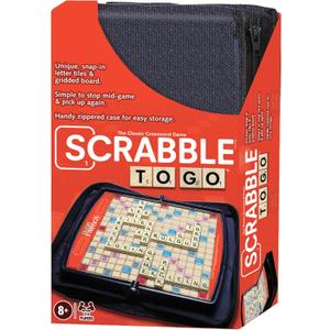 Scrabble to Go by Winning Moves Games USA, a Travel Version of The World's Favorite Word Game, for 2 to 4 Players, Ages 8+ (1202)