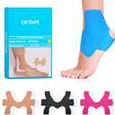 OK TAPE Precut Kinesiology Ankle Tape, 10 Pcs, Pain Relief, Prevent Ankle Sprain, Provide Support for Ankle Ligament, Elastic Athletic Tape, Breathable K Tape for Daily use - Blue