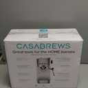 CASABREWS 3700 Essential Espresso Machine 20 Bar, Stainless Steel Cappuccino & Latte Machine with Steam Frother for Home, 43.9oz Water Tank, Coffee Gift for Women & Men, Silver