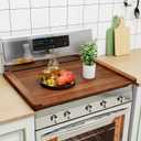 Noodle Board Stove Cover Wood (Ready to Use), Stove Top Covers for Electric Stove, Gas Stove, Wooden Decorative Rustic Kitchen Serving Tray, for Range Stovetop, Cooktop, 30'' * 22'', Brown 