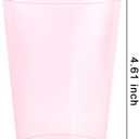 bUCLA 100pcs 12OZ Pink Plastic Cups - Premium Unbreakable Disposable Pink Solo Drinking Cups - Ideal for Wedding, Party & Valentine's Day