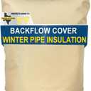 Backflow Preventer Cover Insulated (5F) - 24" W x 26" H Backflow Cover for Winter Pipe Freeze Protection - Sprinkler Covers for Outside - Double Wall Insulation Cover Khaki