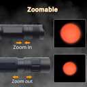 Red Light Flashlight, Zoomable Single Mode Red LED Flashlights for Astronomy, Aviation, Night Vision