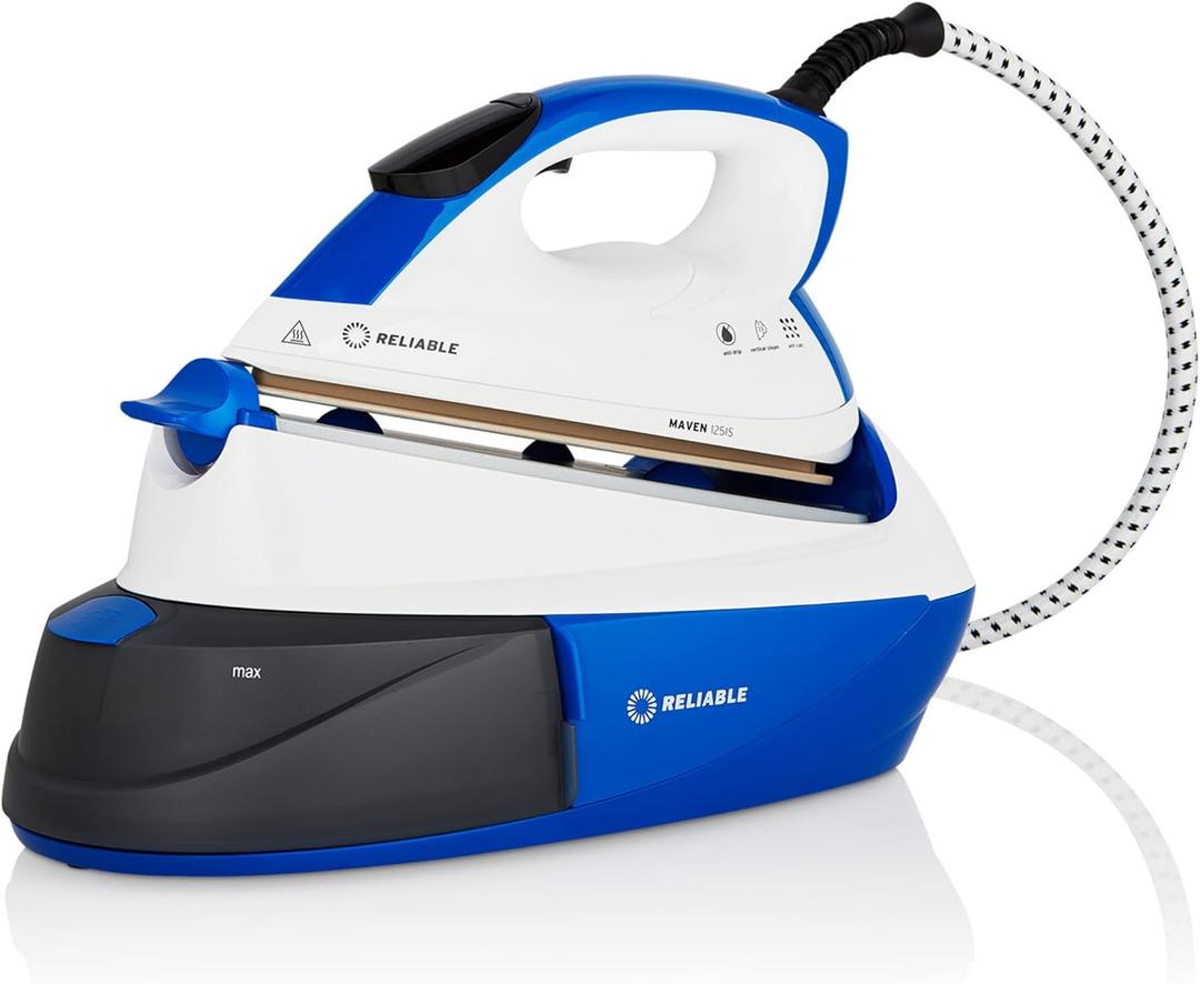 1500W Ironing Station with Ceramic Soleplate, Iron Lock for Easy Carry, 1 Ltr Removable Water Tank and Auto Shut-Off, Digital Display, Continuous Home Steam Iron