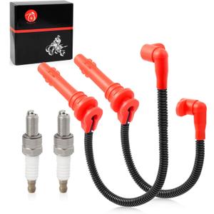 Moto1988 Spark plug & Wire Cap Compatible with Polaris RZR XP 4 S 900 1000 RS1 Turbo 2014-2023 4014296 4014295 4017695 4017694