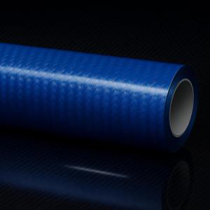 RockRose Carbon Fiber Vinyl Wrap, Anti-Wrinkle, Air Release, Automotoive Bubble Wrap, Self Adhesive Vinyl Stickers DIY Decals (5FT x 6FT, 5D Blue)