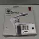 Rabbit Original Lever Corkscrew Bottle Opener with Foil Cutter and Extra Spiral (Silver)