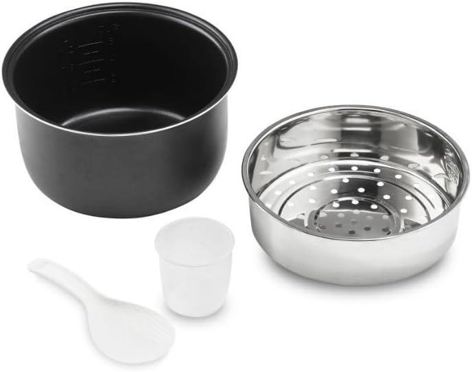 Hemoton 3L Rice Cooker Liner Cooking Inner Pot Replace with Attachments, Nonstick Rice Cooker Inner Pot Aluminum Pressure Cooker Rice Cooker Electric Cooker Accessory(Silver, 8.25" x 3.14")