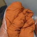 Maple&Stone Orange Comforter Set Queen, 7 Pieces Bed in a Bag Queen, Pintuck Bedding Sets with Comforter, Sheets, Pillowcases & Shams - Burnt Orange