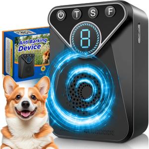 Anti Barking Device for Dogs, Ultrasonic Dog Bark Deterrent Device with 9 Modes 33 FT Range, Rechargeable Barking Control, Safe Humane Dog Barking Deterrent Devices Barking Silencer for Indoor&Outdoor