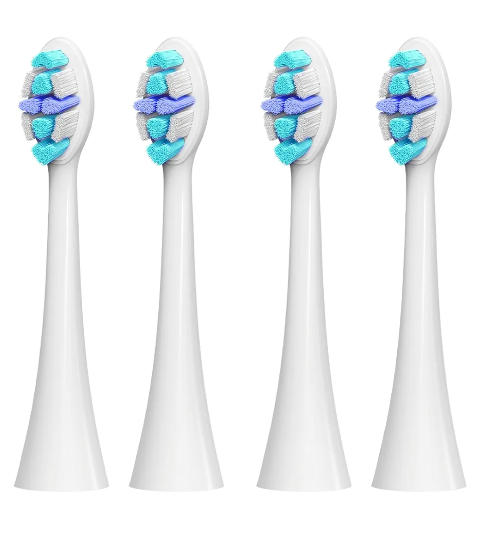 SEAGO Electric Toothbrushes for Adults Replacement Heads for SG-2753, 2752, Pack of 4(Blue)