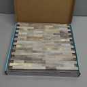 Peel and Stick Backsplash, 10-Sheet Peel and Stick Tiles PVC Wall Tile Stick on Backsplash Tiles for Kitchen Bathroom (Beige Slate)