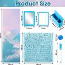 Timgle 8 Pcs Locker Accessories Magnetic Wallpaper Organizer, Cloud