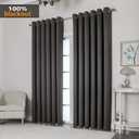  Blackout Curtains 84 Inches Long 2 Panels for Bedroom Living Room Grey   Room Darkening Thermal Insulated Soundproof Grommet Top Window Treatments Drapes, 50x84 Set of 2